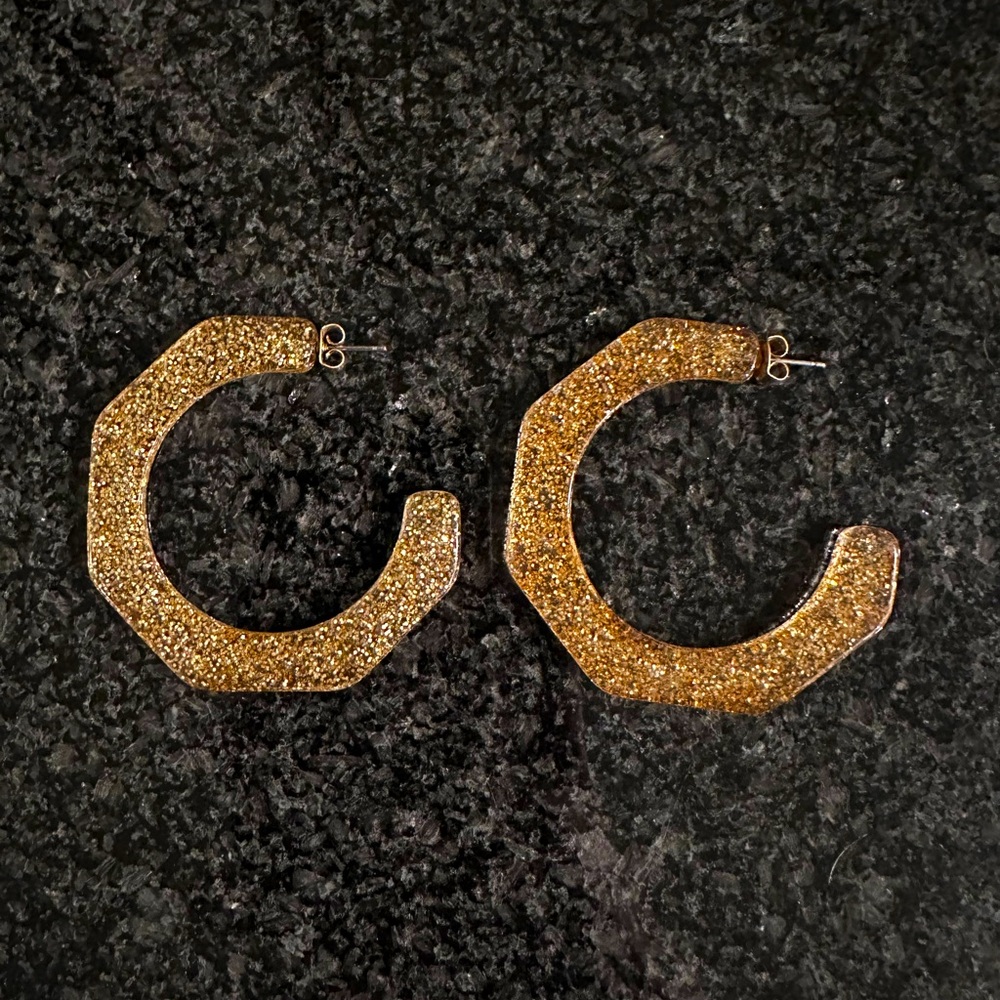 J Crew acrylic hoops